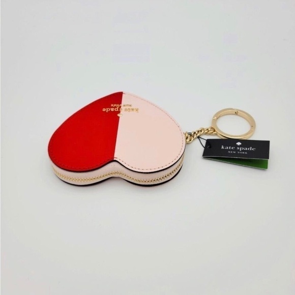 Kate Spade Other Loveshack Heart Leather Coin Purse Pouch Case Key Fob Ring - Picture 4 of 6